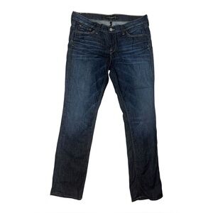 Lucky Legend Jeans Zoe Mid Rise Straight Dark Wash Stretch Denim 14/32 EUC